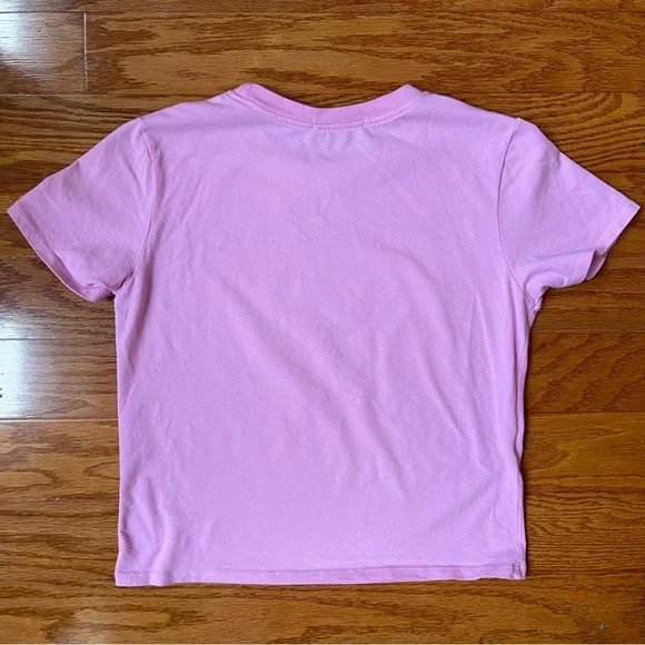 Brandy Melville pink size one size (no size in shirt) cropped tee. - Picture 3 of 4